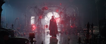 Stephen Strange (Benedict Cumberbatch) wielding what looks like Chaos Magic in Doctor Strange in the...