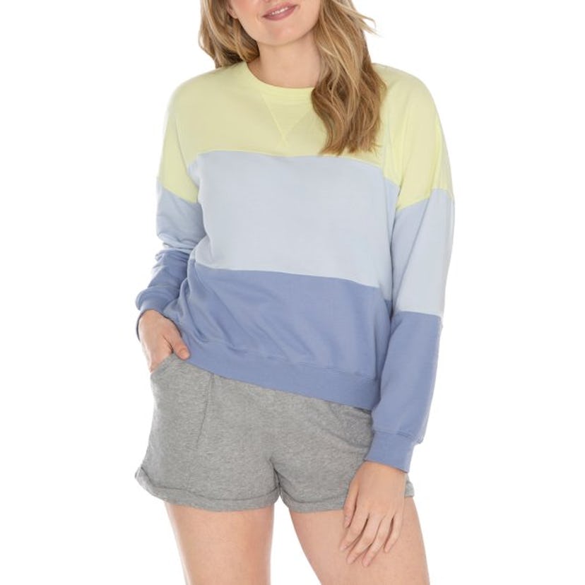 Colorblock Pullover Lounge Sweatshirt