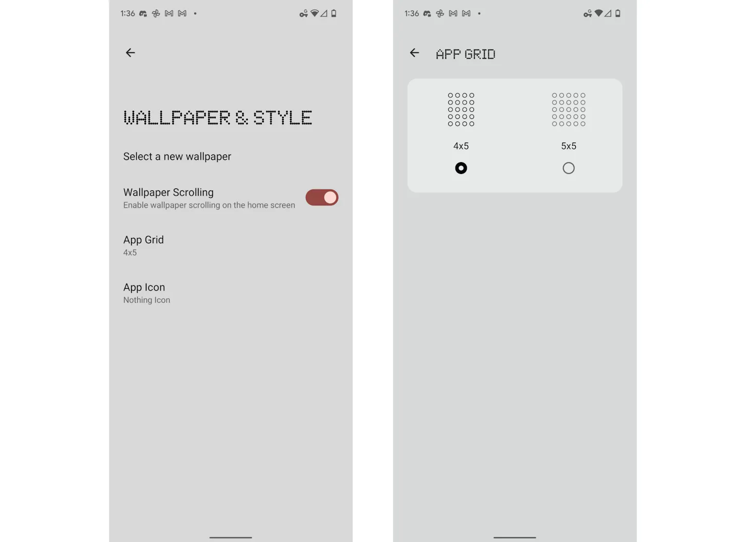 Trying Nothing's Android launcher: There's not much right now