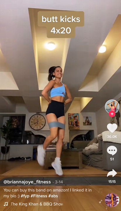One of the fun cardio workouts for beginners, according to a TikTok fitness trainer, is butt kicks. 