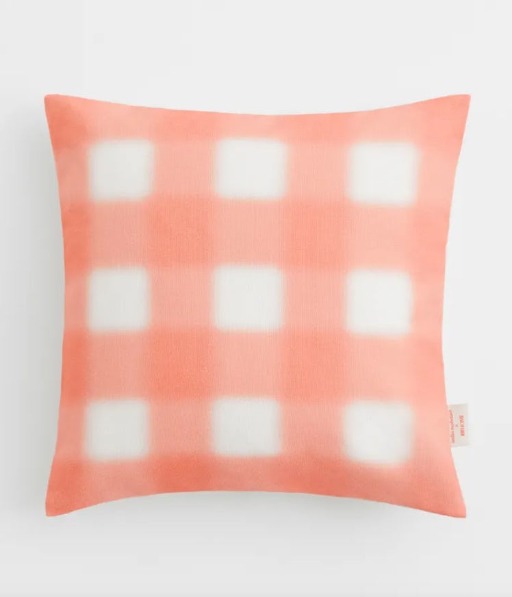 Checked Cotton Cushion Cover