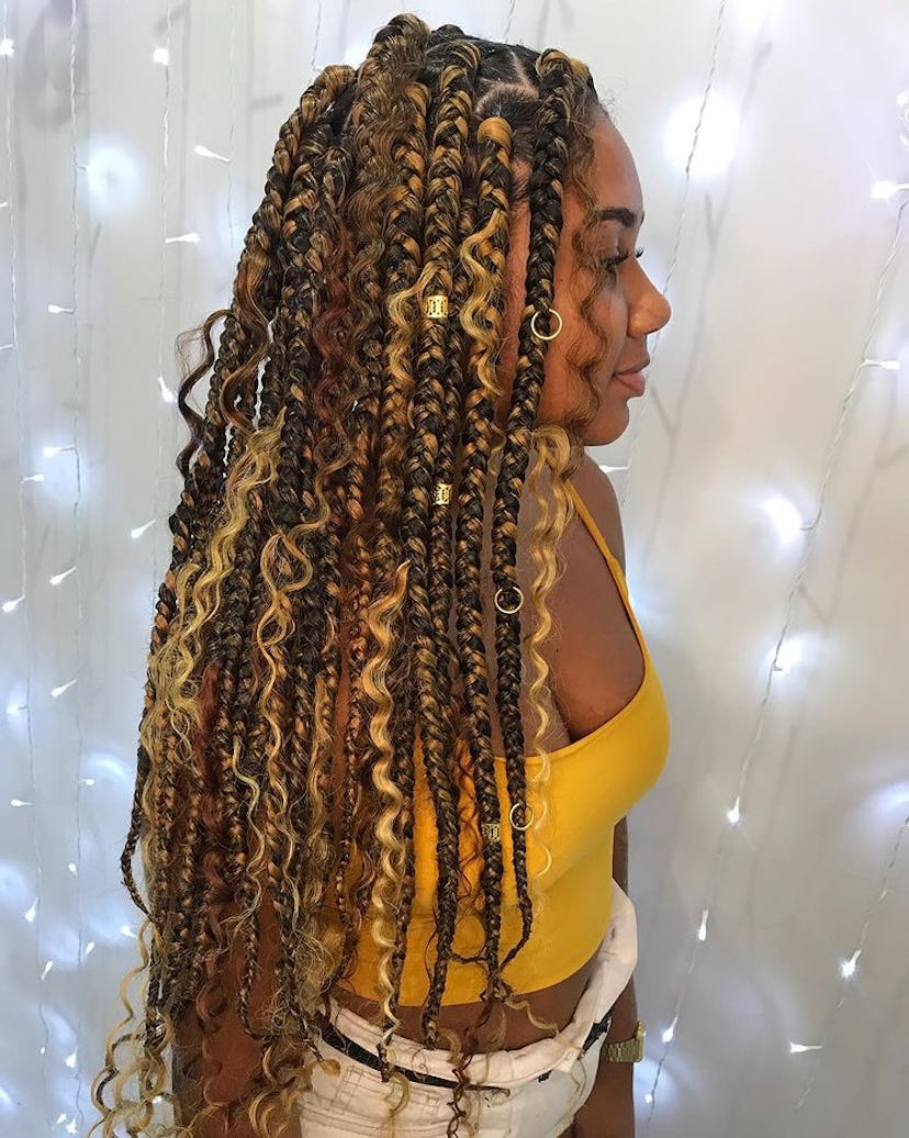 bohemian box braids