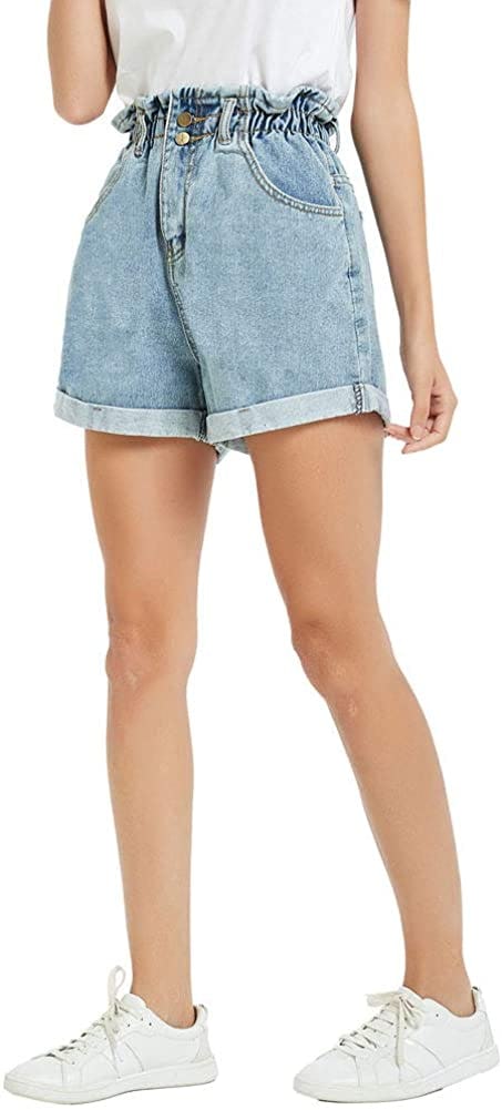 Plaid&amp;Plain Denim Shorts