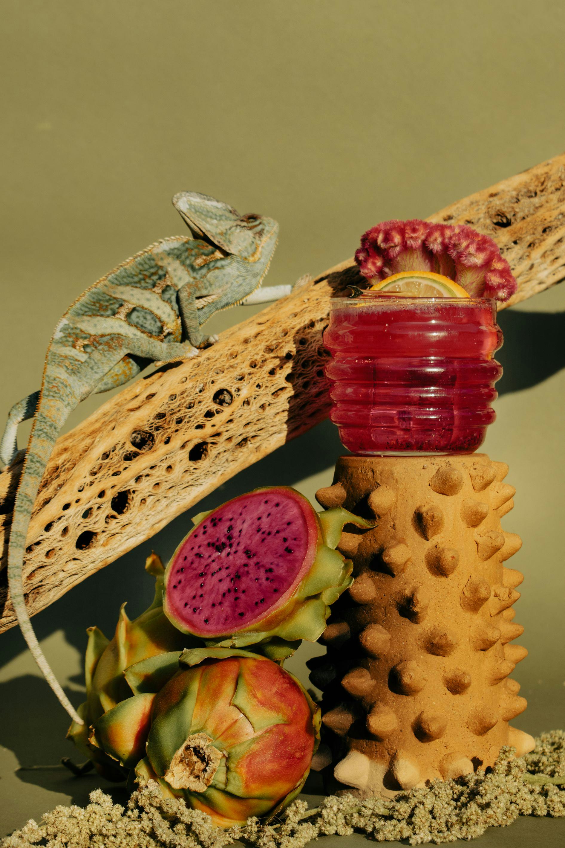 Glass of non-classic margarita cocktail