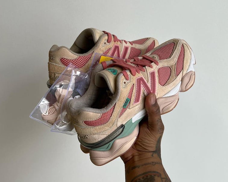 Joe Freshgoods New Balance 9060 "Inside voices" sneakers in-hand