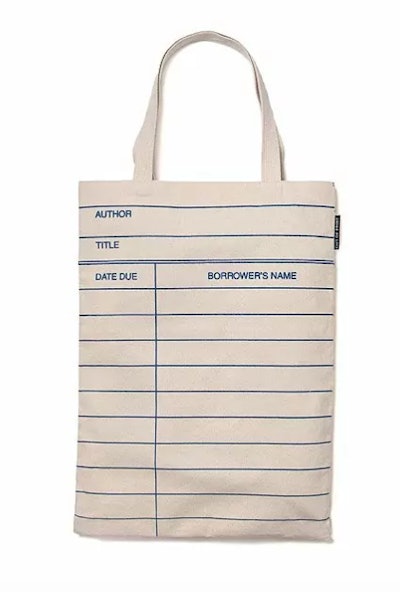 Library Card Tote Bag  is a great Teacher Appreciation Week 2022 gift