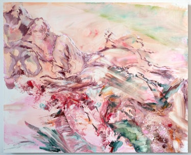 An image of Kylie Manning's painting "Outside my certain site"