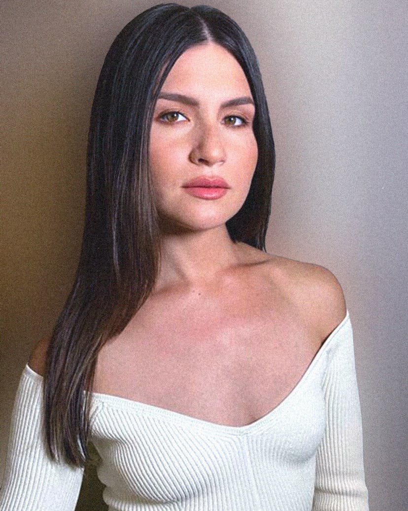 Phillipa Soon in a white blouse