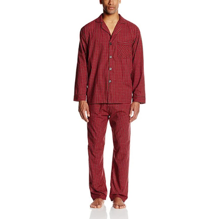 Hanes Woven Plain-Weave Pajama Set