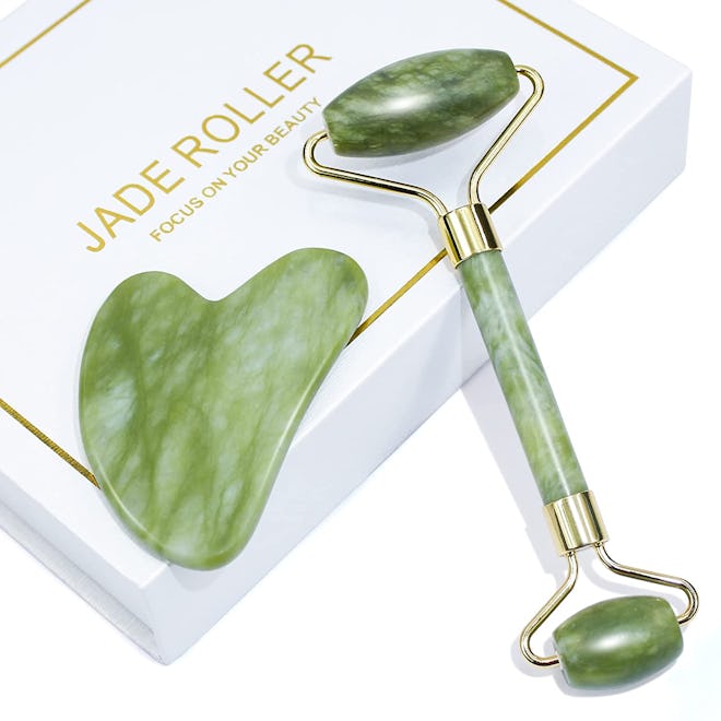 BAIMEI Gua Sha & Jade Roller Set