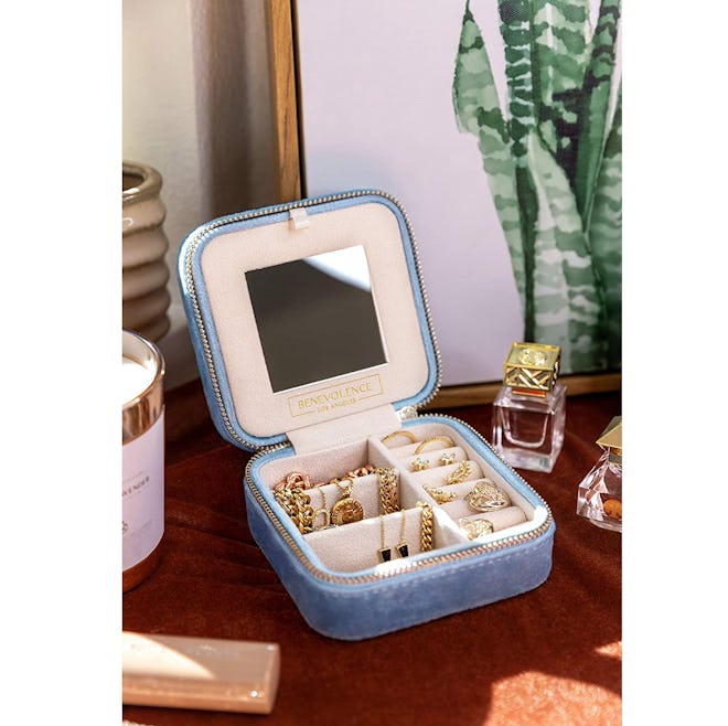 Benevolence LA Plush Velvet Travel Jewelry Box