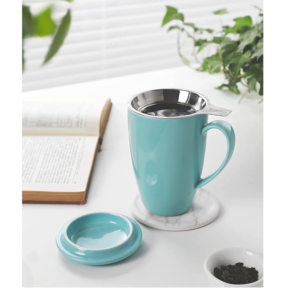 Sweese Porcelain Tea Mug with Infuser and Lid