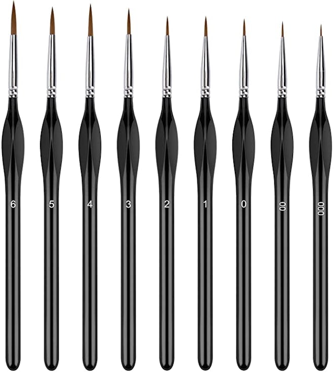 SN NJDF Detail Painting Brush Set (Set of 9)