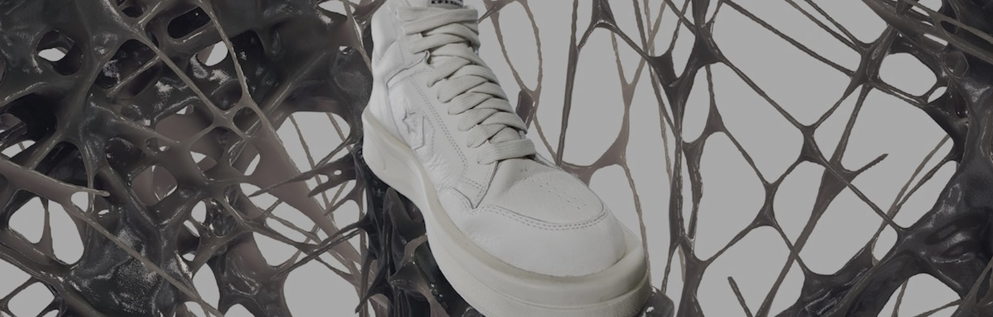 Converse x Rick Owens DRKSHDW TURBOWPN white sneaker