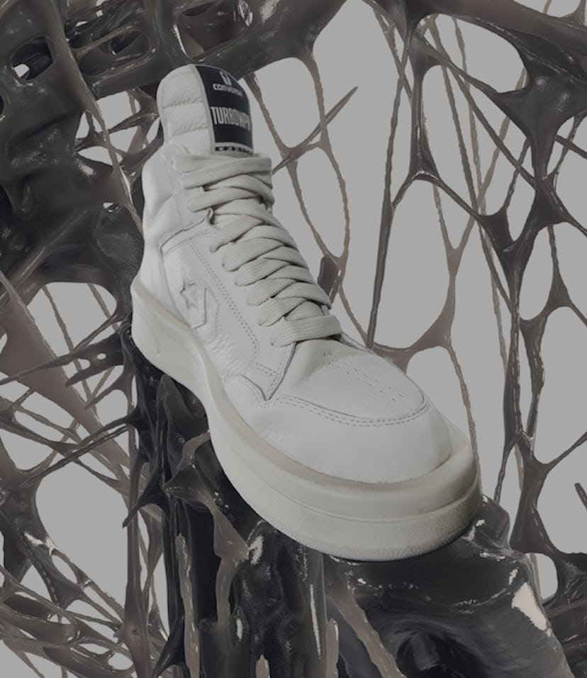Converse x Rick Owens DRKSHDW TURBOWPN white sneaker