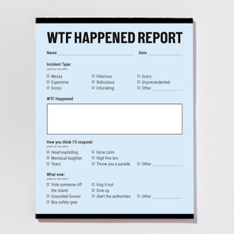 WTF Happened Report Notepad