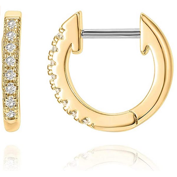 PAVOI 14K Gold Plated Cubic Zirconia Cuff Earrings