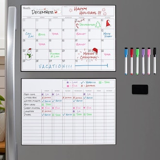 Home & Me Magnetic Dry Erase Chore Chart and Calendar Planner