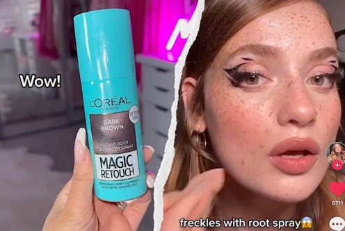 TikTok Beauty Lovers Are Using Root Spray For Faux Freckles