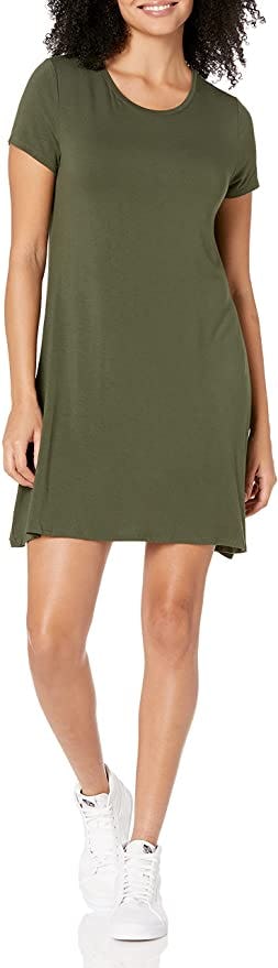 Amazon Essentials Scoop-Neck Swing Dress