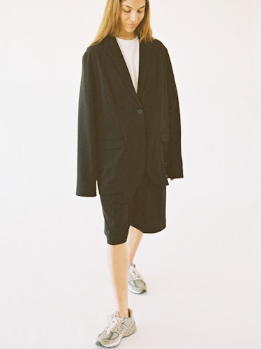 This black oversize blazer from For Days is a sustainably made wardrobe staple.