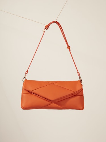 This orange shoulder bag from RECO is made from upcycled leather.