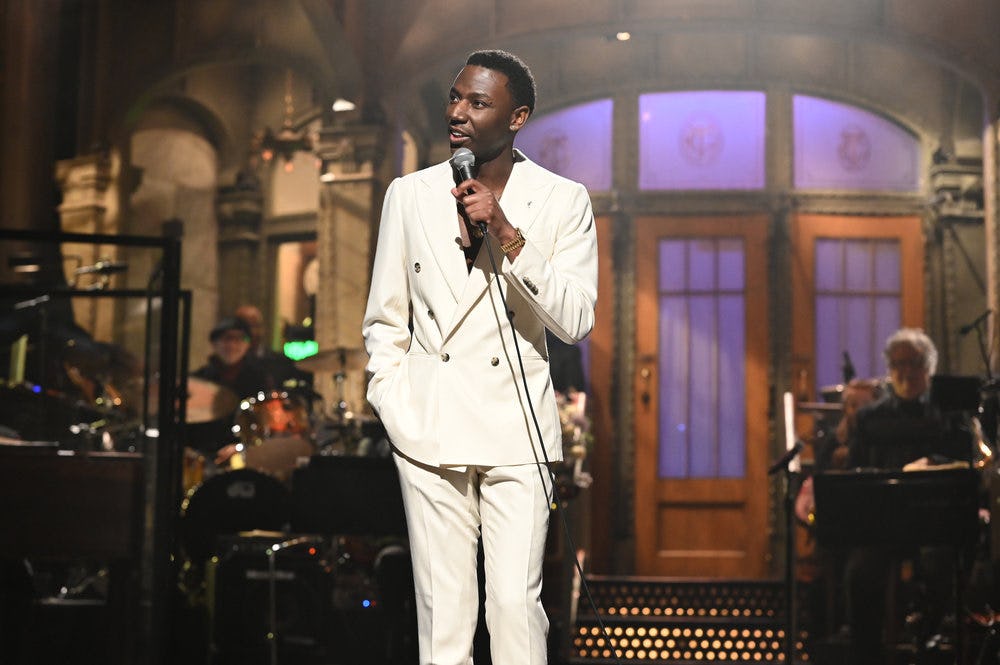 The 'SNL' Oscars Slap Sketch Stars Jerrod Carmichael As A Seat Filler