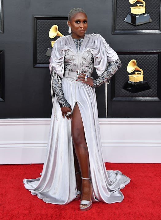 Cynthia Erivo arrives for the 64th Annual Grammy Awards 