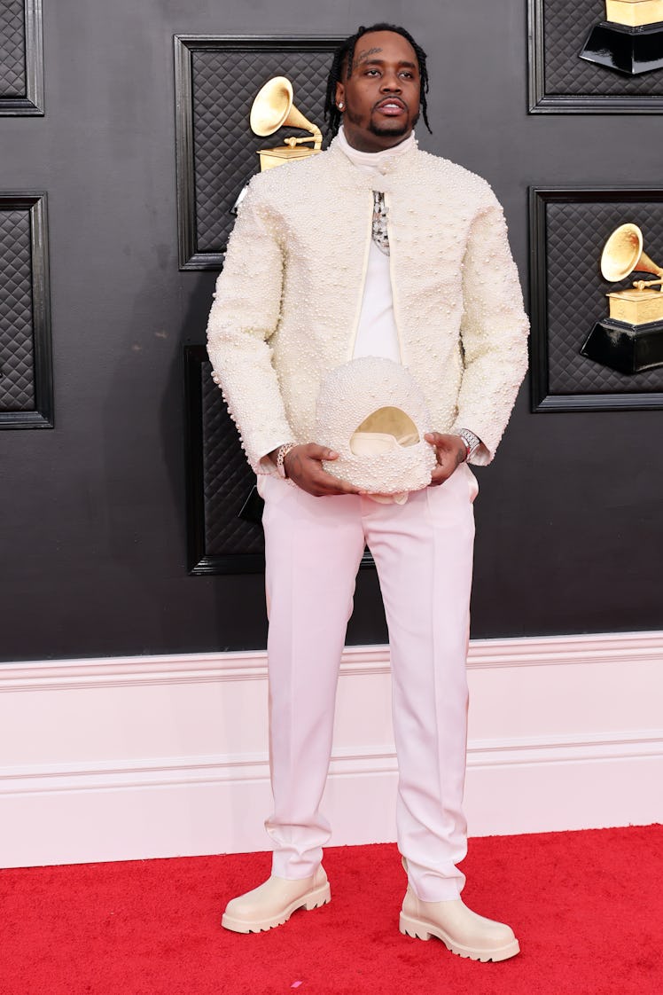 Fivio Foreign attends the 64th Annual GRAMMY Awards