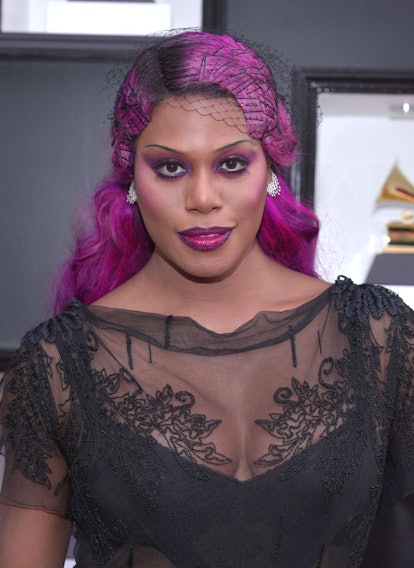 Laverne Cox's 2022 Grammys beauty look was all about her thin brows.