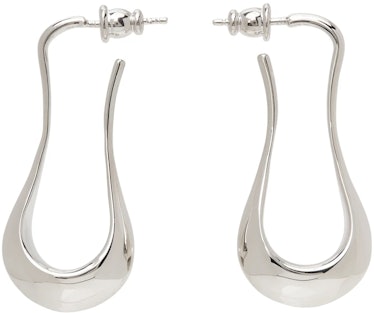 silver jewelry trend wavy silver earrings