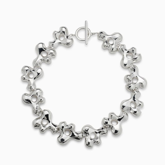 silver jewelry trend chunky silver necklace