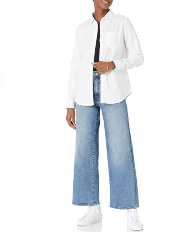 Amazon Essentials Women’s Classic-Fit Long Sleeve Button Down