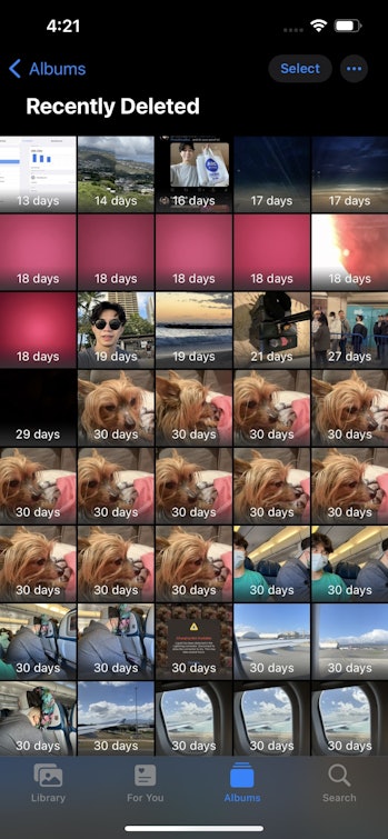 How to clear out iPhone Photos app Recently Deleted folder