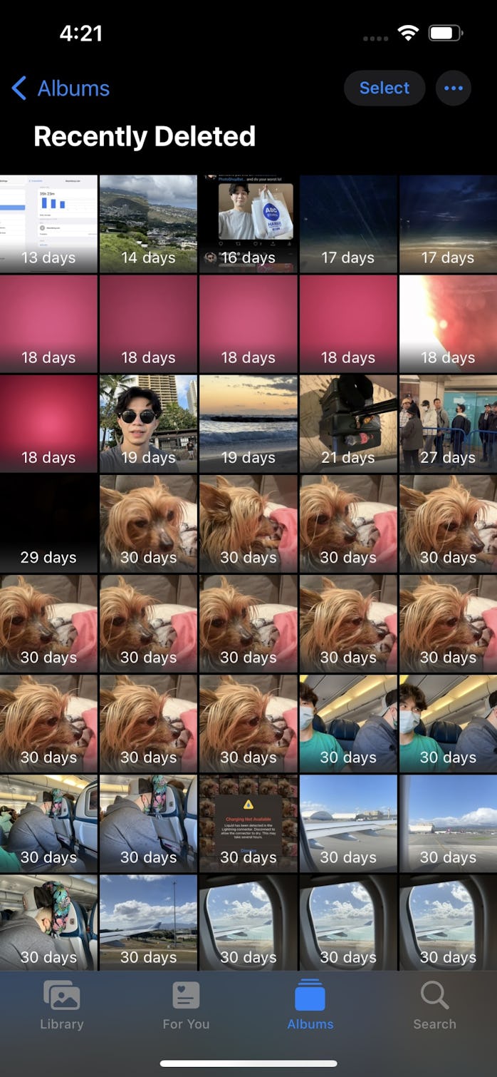 How to clear out iPhone Photos app Recently Deleted folder