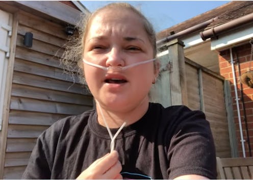 Chelsie Whibley talking about her cystic fibrosis on YouTube.