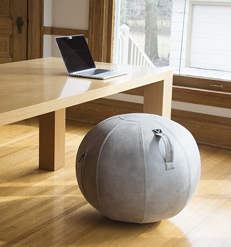 This exercise ball is one of the easiest ways to transform your WFH space for spring. 