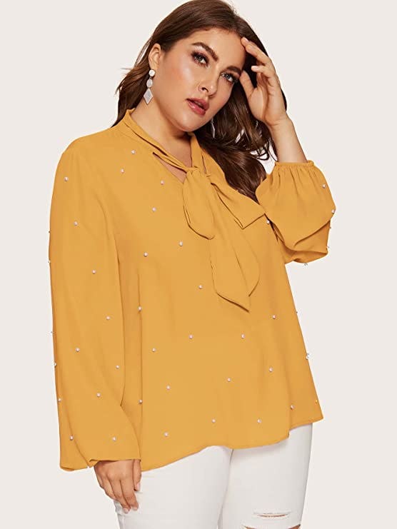 Milumia Women&rsquo;s Tie Neck Blouse