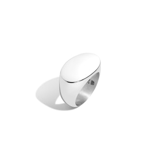 silver jewelry trend chunky oval silver ring