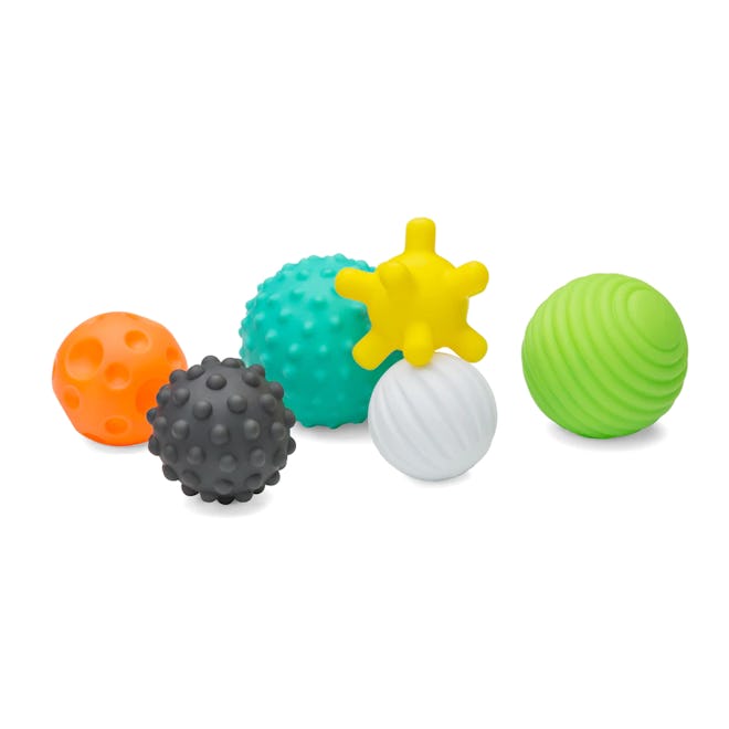This 6-piece ball set comes in many shapes, sizes, and colors.