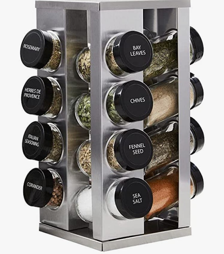 Kamenstein Heritage 16-Jar Revolving Countertop Spice Rack Organizer