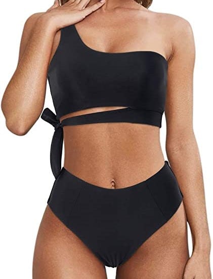 MOOSLOVER One Shoulder High Waist Bikini