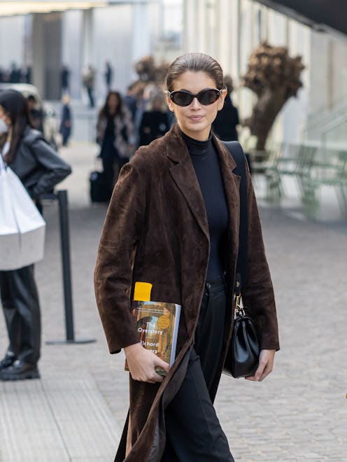 Kaia Gerber fashion week trousers