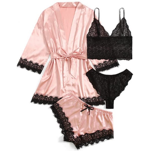 SOLY HUX Satin Pajama Set