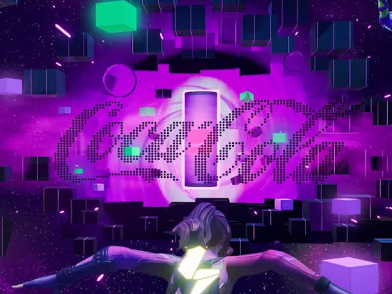 Promotional material for Coca-Cola Zero Sugar Byte