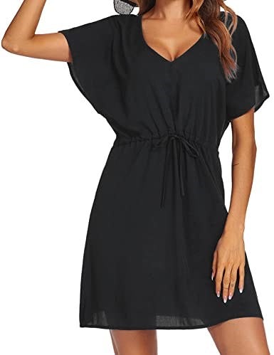 Ekouaer Short Sleeve Cover Up
