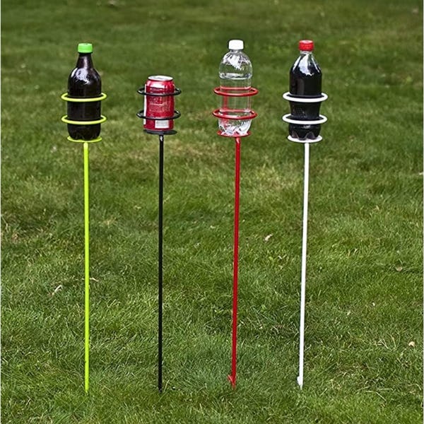 Decko Outdoor Beverage Holder Stakes (4-Pack)