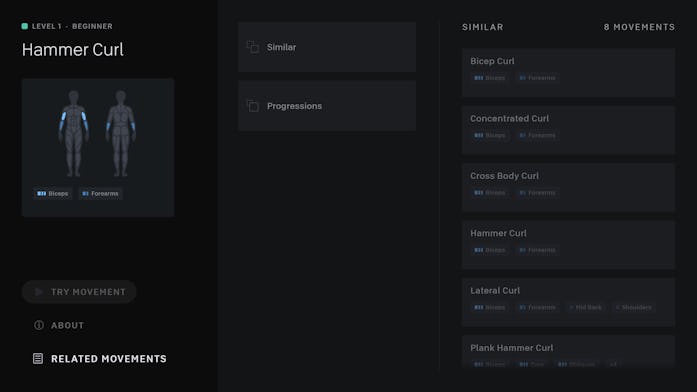 Peloton Guide's Body Activity feature