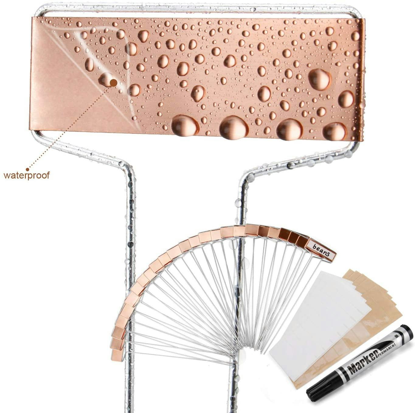 Wanapure Copper Metal Plant Tags (25-Pack)