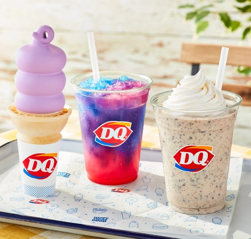 Dairy Queen's purple dipped cone and spring 2022 Treats Collection is full of color.